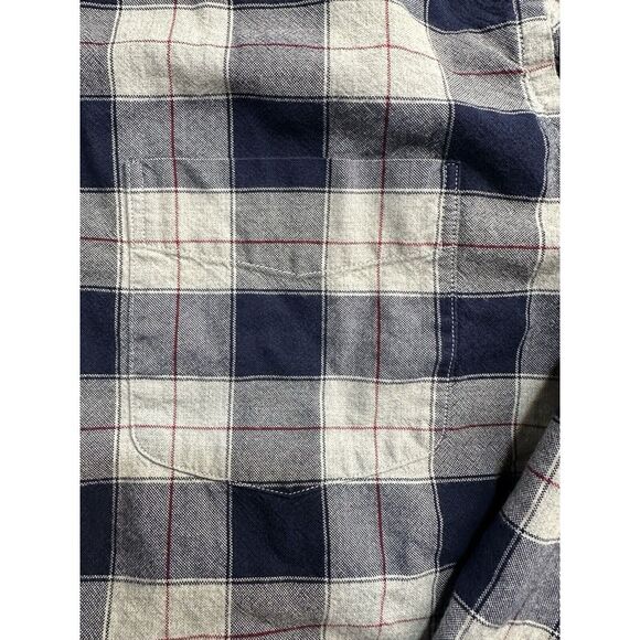 J.CREW Shirt Adult Large Blue Gray Plaid Slim Oxford Preppy Causal Gorpcore Mens - Picture 4 of 10